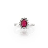 Anello Promesse Donna in Oro bianco Rubino ACPQ54R